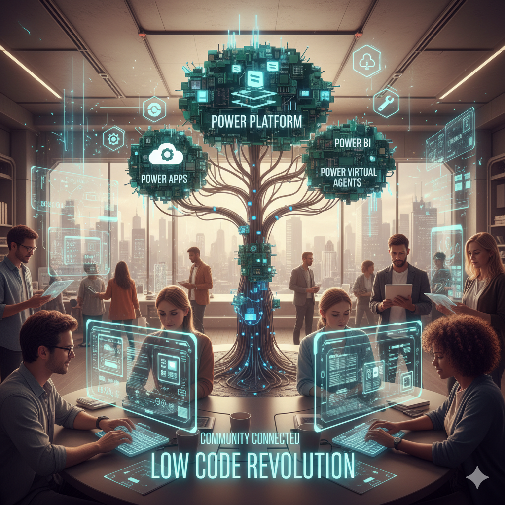 Comunidad conectada en torno a la tecnología